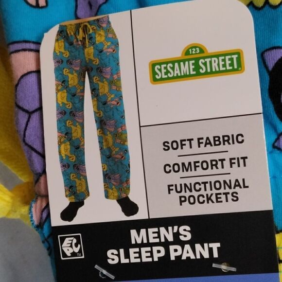 Men's Sesame Street Sleep Cotton Jersey Pants Lounge Pajama Pants 2-Pair Size M - Picture 10 of 11
